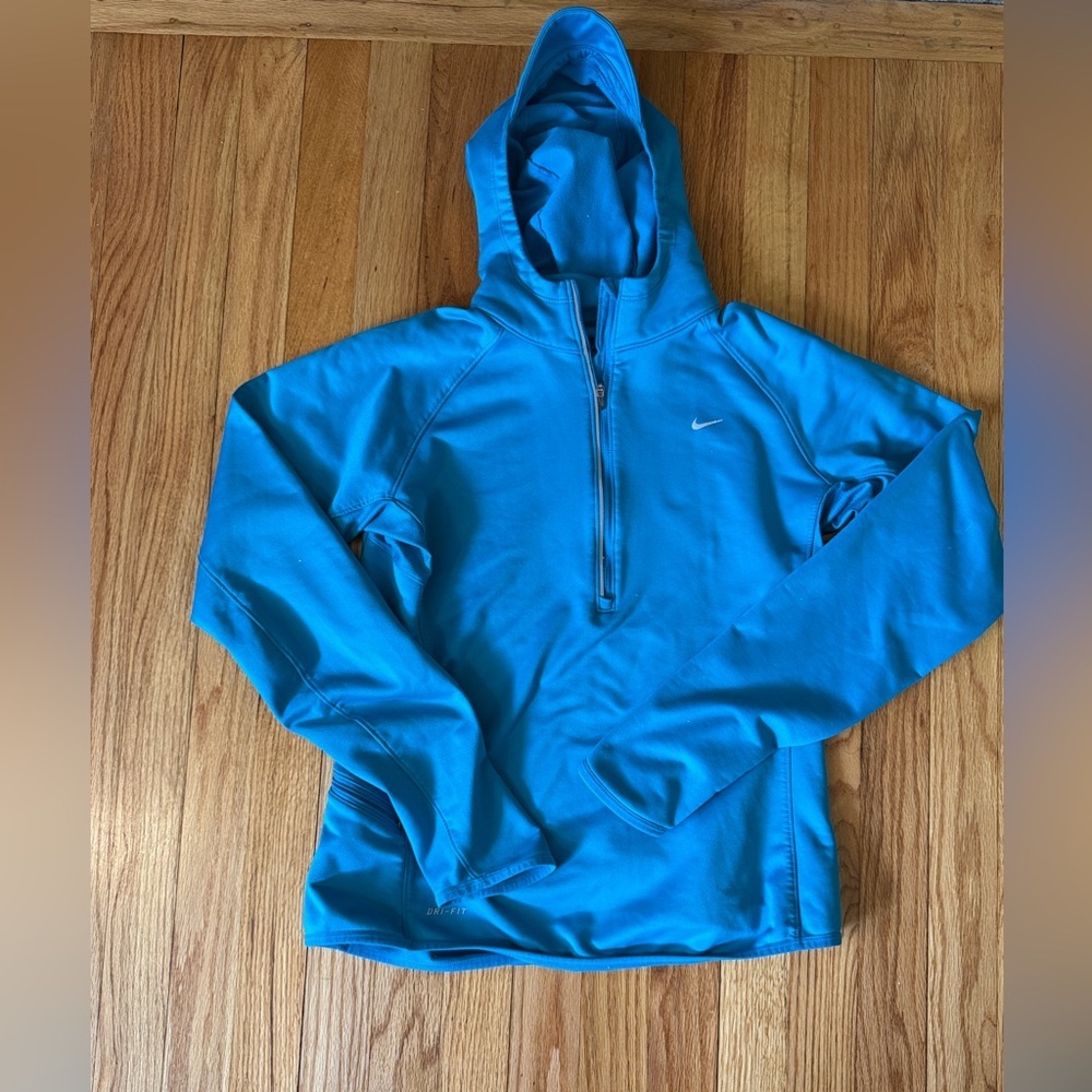 Nike Women’s Medium Blue 1/4 Zip Pullover Hoodie